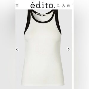 Second Female Women's Black and White Tank NWT